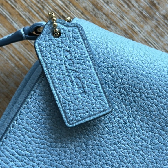 Coach Turnlock Pebbled Leather Crossbody Bag - Picture 16 of 17